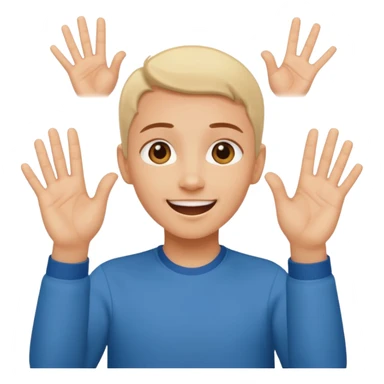 mám radost vyjádřeno rukama českým jazykem pro neslyšící sticker