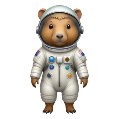 capybara in space suit sticker