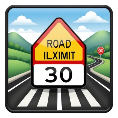 tempo 30 strasse und verkehrsschild sticker