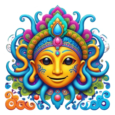 Psychedelic Goa trance funny jumpy crazy sticker