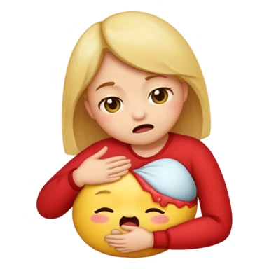 Cute emoji with period cramps  sticker