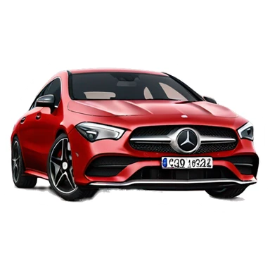 Mercedes cla 2022  красный red  sticker