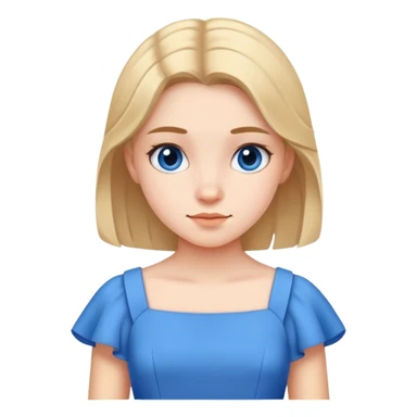 teen girl in a blue dress sticker