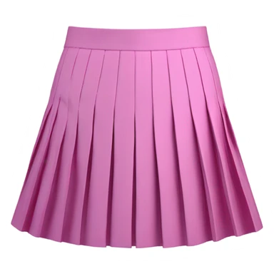 Pink tartan pleated mini skirt, isolated sticker