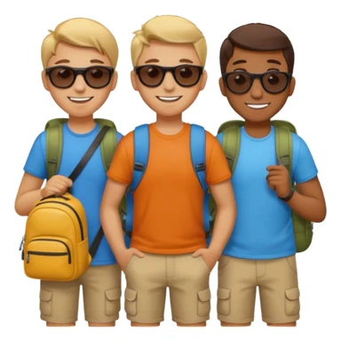 group of friends travelling sticker