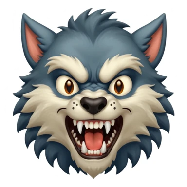 Werewolf – Furry wolf-man mid-roar sticker