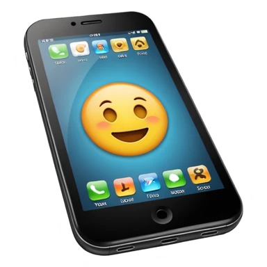 Generate a realistic emoji of an phone using artificial intelligence sticker