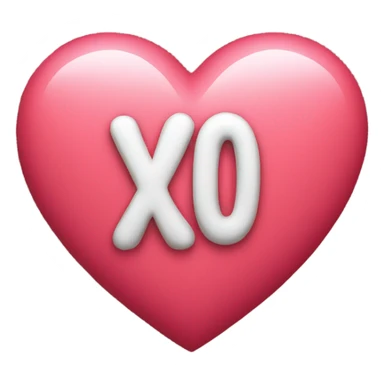 xoxo heart sticker