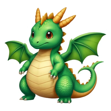 Green Sanguine Chubby Faerie-Dragonite-animal  sticker