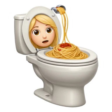 Spagetti and toilet sticker