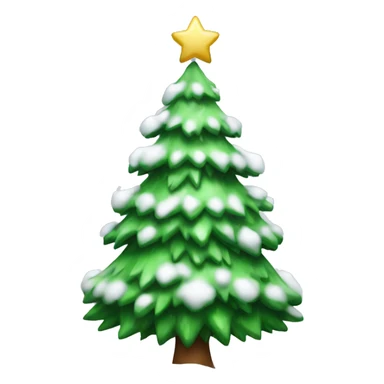 Christmas tree with snow  sticker