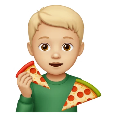 Child Eating Pizza sticker