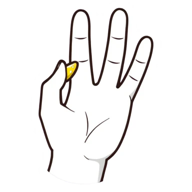 hand making delicious gesture with sparkles sticker