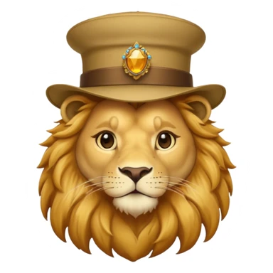lion wearing hat sticker