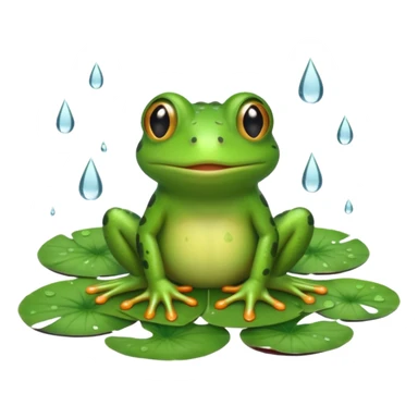 Frog in the rain sticker