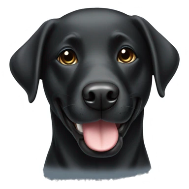 A happy and friendly black labrador dog sticker
