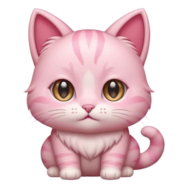 chibi anime pink cat with booty facing up sticker