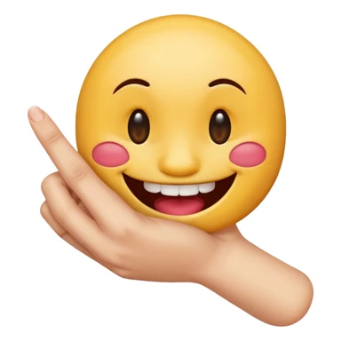 Emoji mordiendo se un dedo sticker