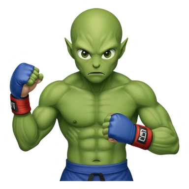 alien MMA fighter sticker