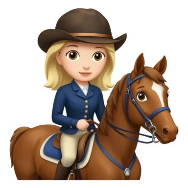 equestrian girl riding a horse sticker
