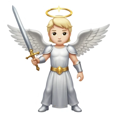 - 🛡️ Shield – symbolizing protection
- ⚔️ Sword – representing spiritual warfare
- 👼 Angel – the heavenly messenger
- ✨ Sparkles – highlighting his glory.  killing the satan sticker