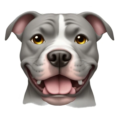 pitbull gris durmiendo  sticker