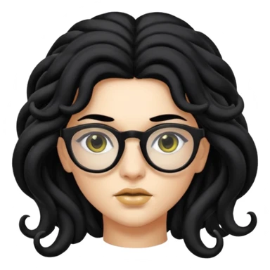 Medusa Versace with glasses  sticker