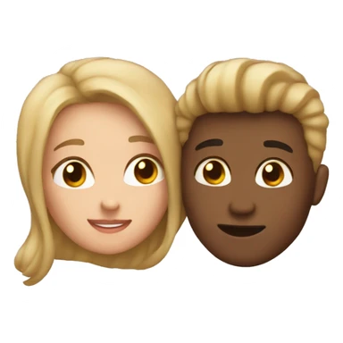 A couple falling in love at first sight sticker