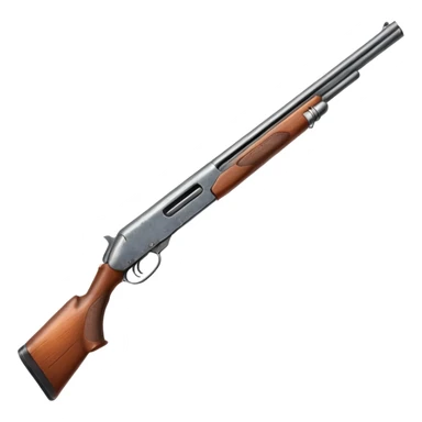 double barrel metal shotgun sticker