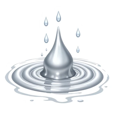 a puddle of white and silver liquid sticker