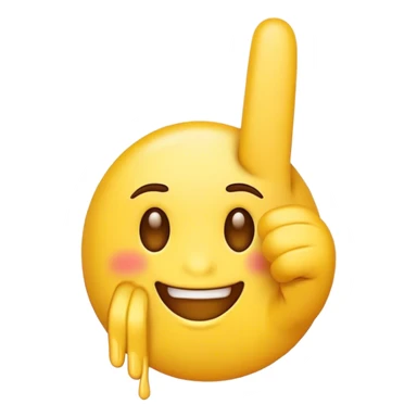 yellow emoji throwing up a middle finger and smiling  sticker
