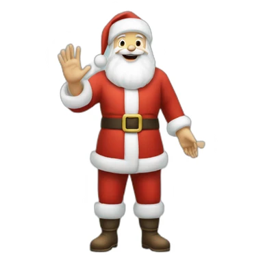 Full height Actively gesturing with hands pale skin Santa Claus sticker