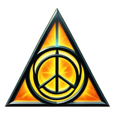 Deathly Hallows symbol with glowing effect sticker