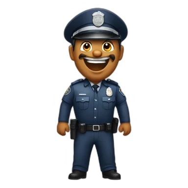 Laughing indian police sticker