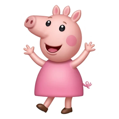 Peppa pig doing the griddy sticker