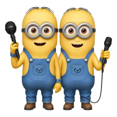 Minions singing, with micro sticker