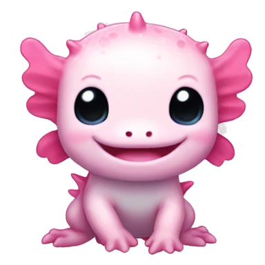 pink cute axolotl stitch sanrio sticker