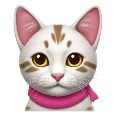 gato con jersey navideño rosa  sticker