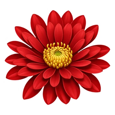 chrysanthemum flower red sticker