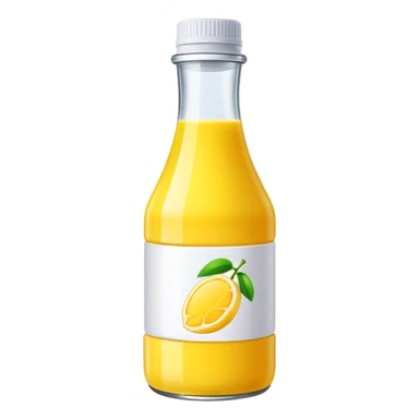 Yellow juice bottled sticker