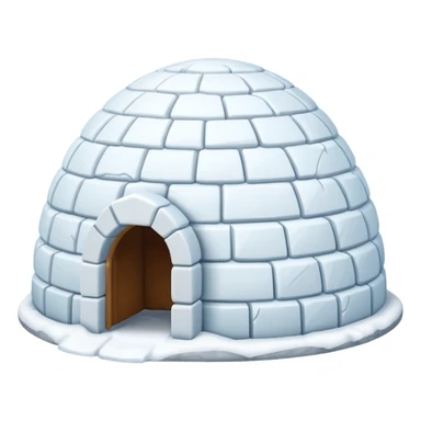 igloo with snow covered the top sticker