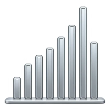 📶 A series of vertical bars in ascending height, representing cell signal strength.” sticker