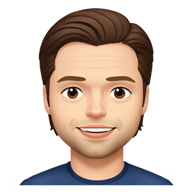 face of Sebastian Stan, winking sticker