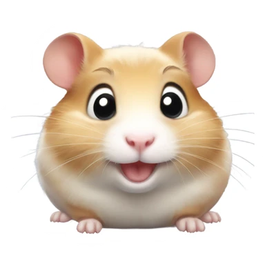 Female hamster with a really cute and big smile  sticker