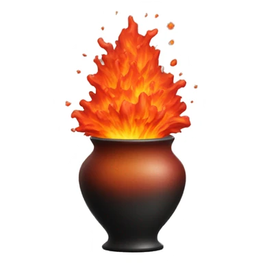 vase full of lava erupting sticker