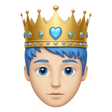 Principe con ojos de corazónes azules sticker