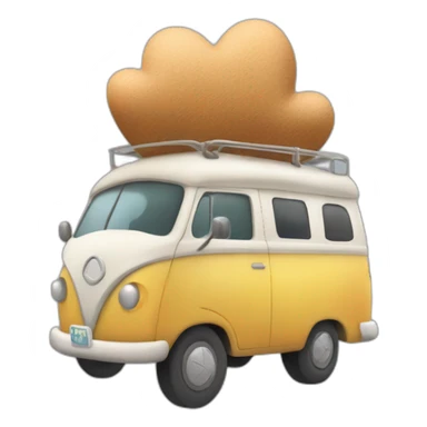 une personne dans un van un road trip fesant un bisous (je ve voir un coeur) sticker