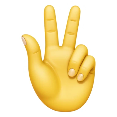 A bright yellow cartoon hand making an ‘L’ shape with the thumb and index finger. The other fingers are curled down. The hand is shown facing forward with a soft, rounded 3D style, similar to Apple emoji design. sticker
