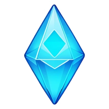 neon blue glowing plumbob sticker