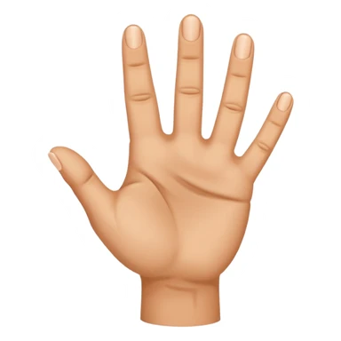 una mano con cinco dedos pero uno de los cincos dedos esta señalando abajo sticker